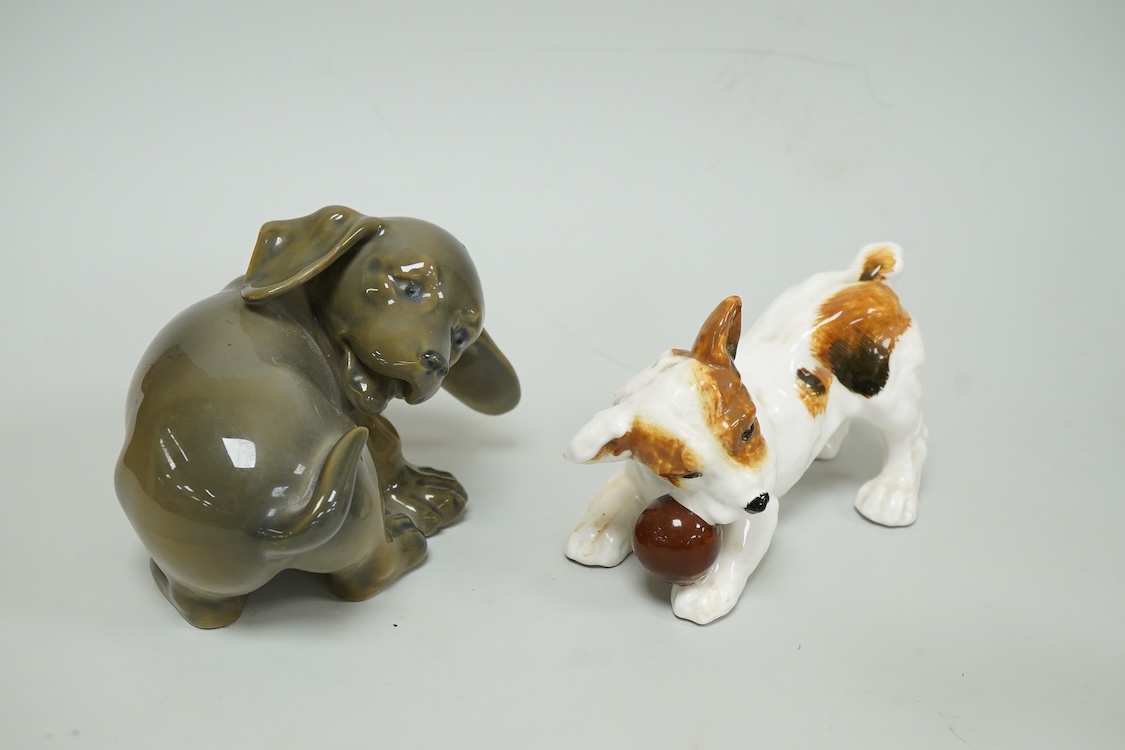 Seven various china birds and animals, including Royal Copenhagen, Doulton etc and a large Russian bird-25cm high